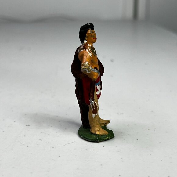 Vintage Metal Native American Thanksgiving Village 2 1/2" Figurine - Picture 4 of 9